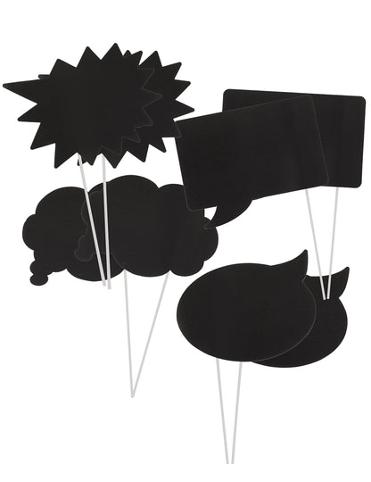 Kit photobooth bulles personnalisables pour fête noires