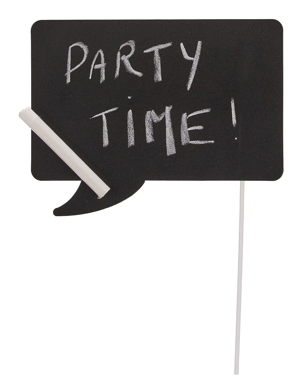 Inscription Party Time et craie sur une bulle du kit photobooth bulles personnalisables