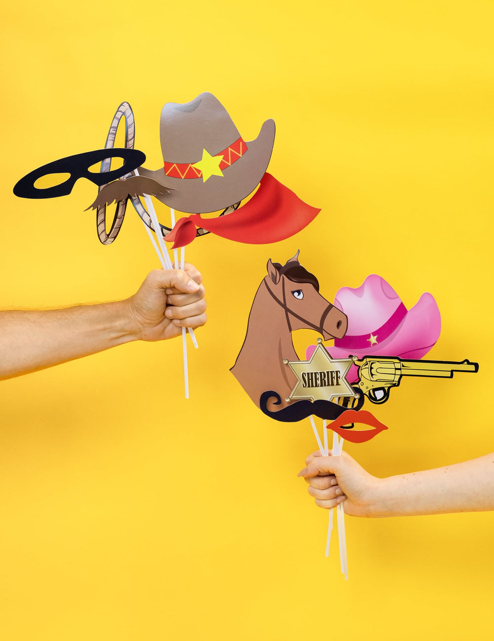 Mise en situation du Kit photobooth Cowboy