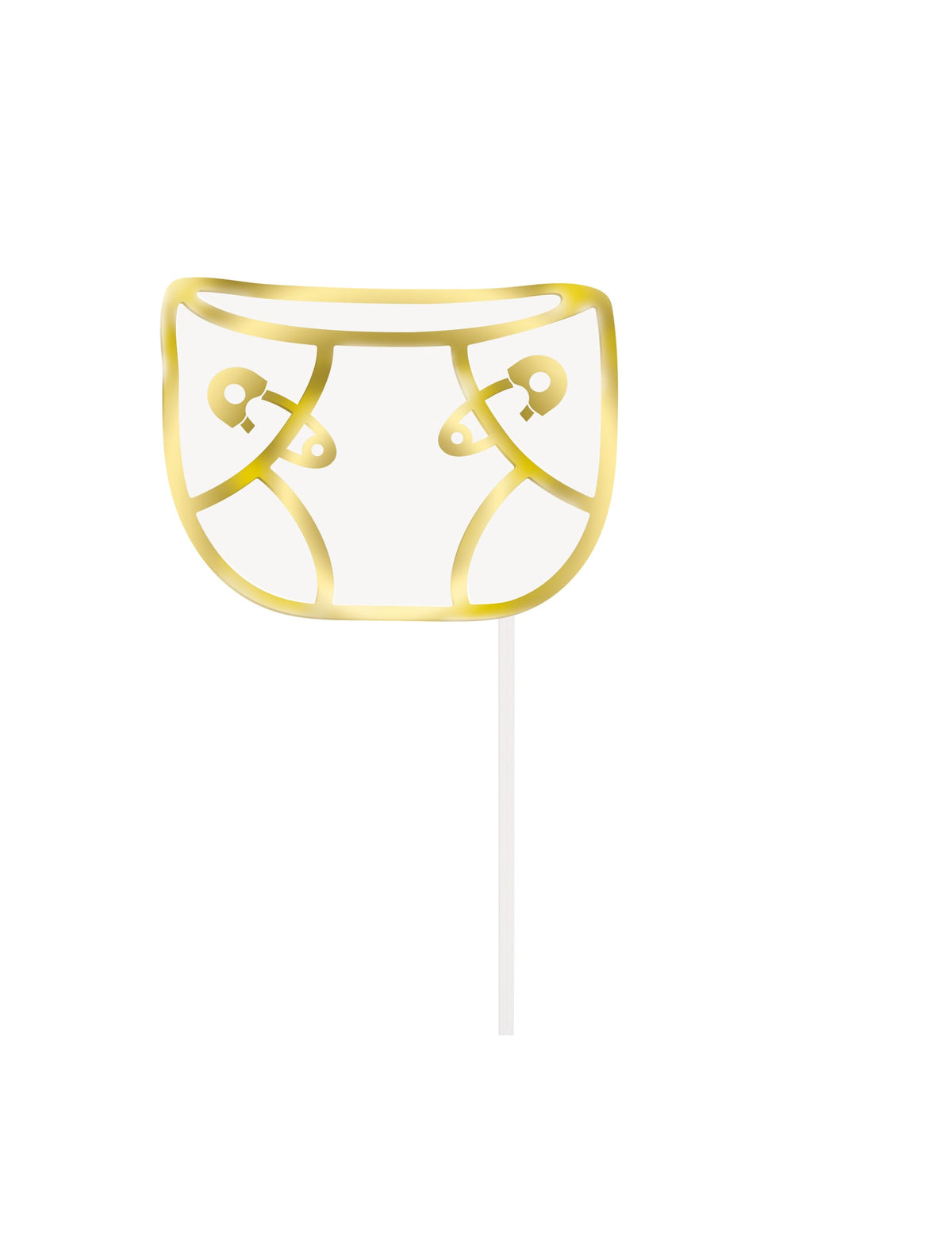 Accessoire couche dorée du kit photobooth Hello Baby
