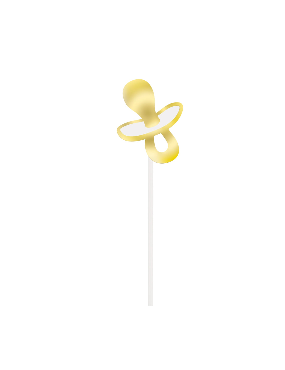 Accessoire tétine dorée du kit photobooth Hello Baby