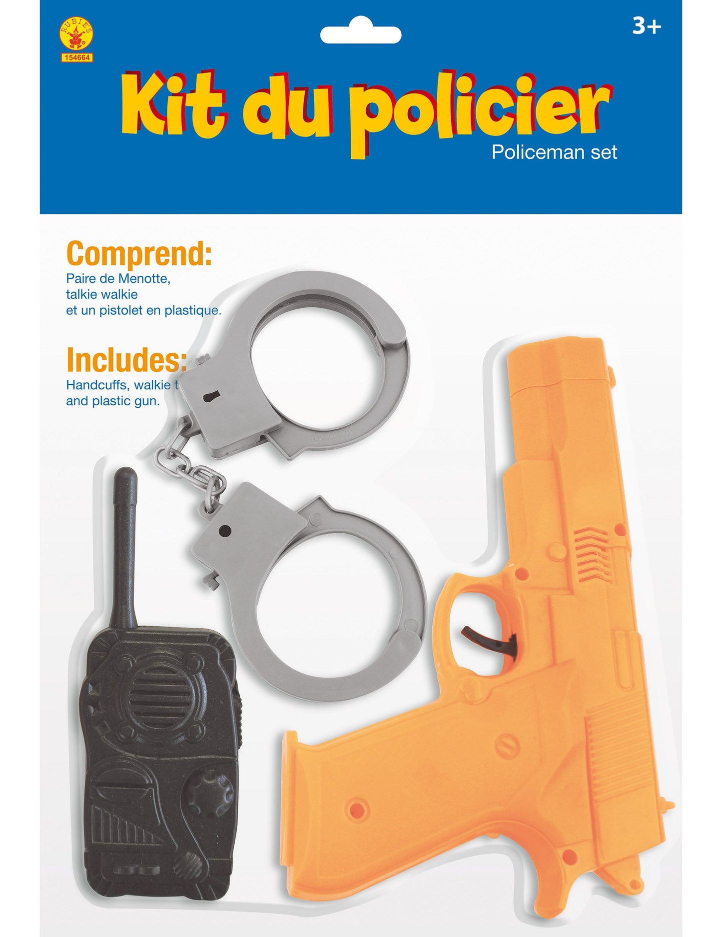 Vue du packaging du kit policier pour enfants