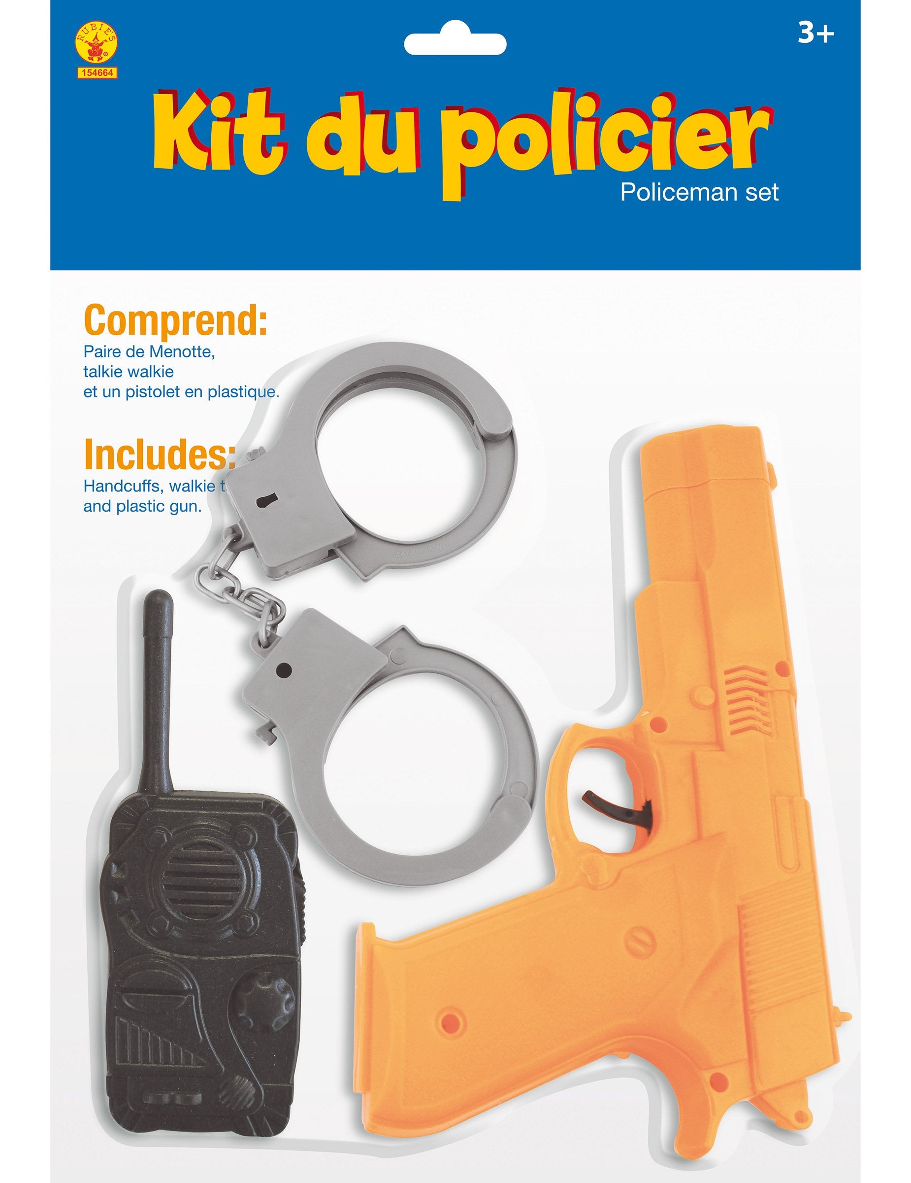 Vue du packaging du kit policier pour enfants