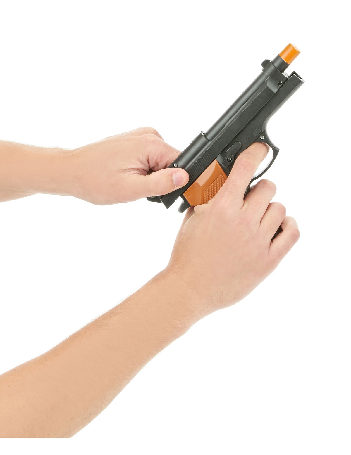 Détail du pistolet factice du kit revolver et grenade