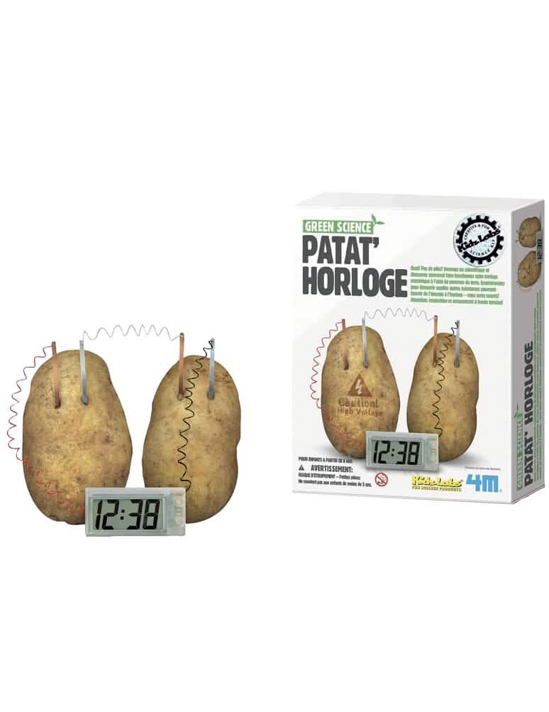 Vista do produto e da sua embalagem do kit científico patat'horloge
