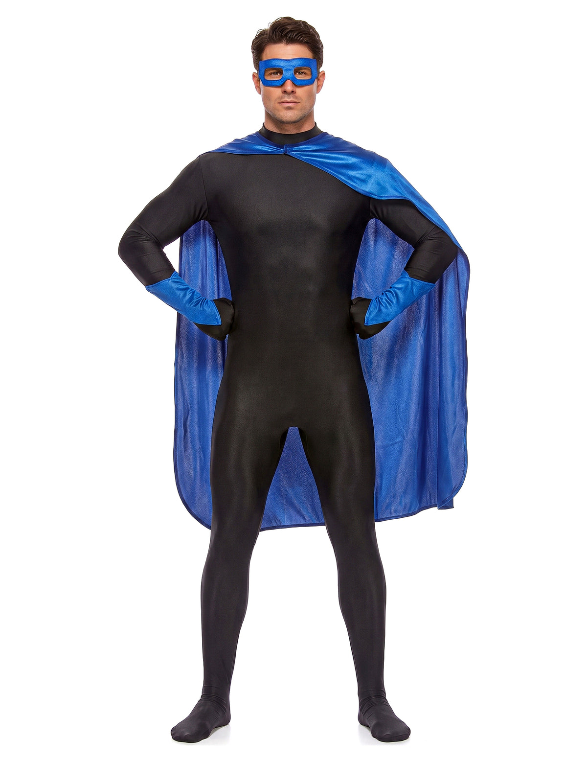 Kit super-herói azul adulto