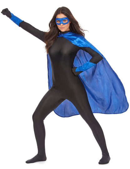 Kit super-herói azul adulto