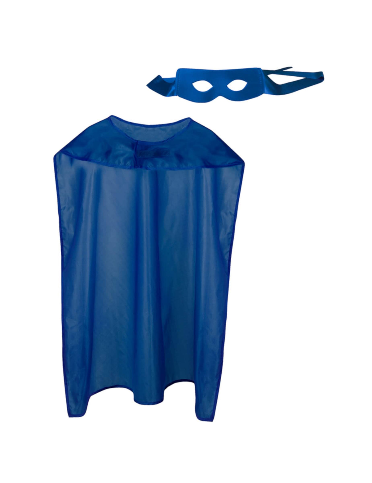 Kit de capa e máscara de super herói para adulto azul