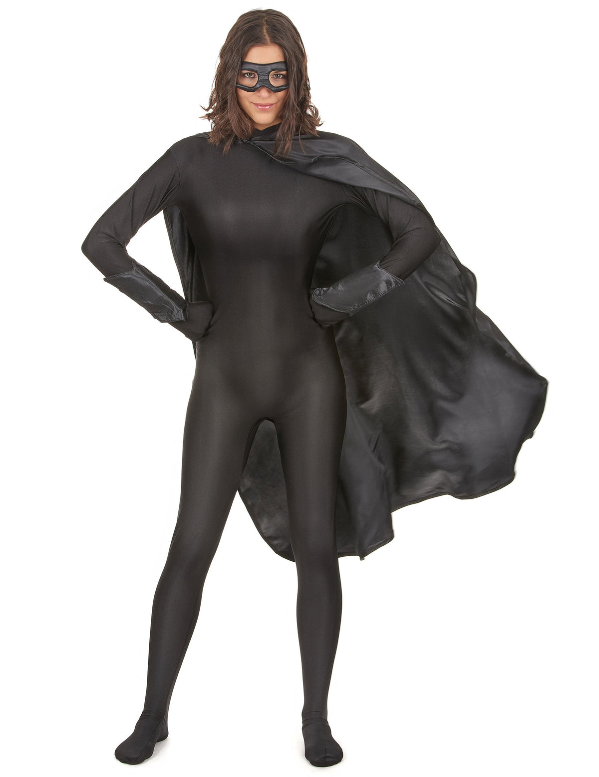 Vue de face du kit super héros pour adulte noir