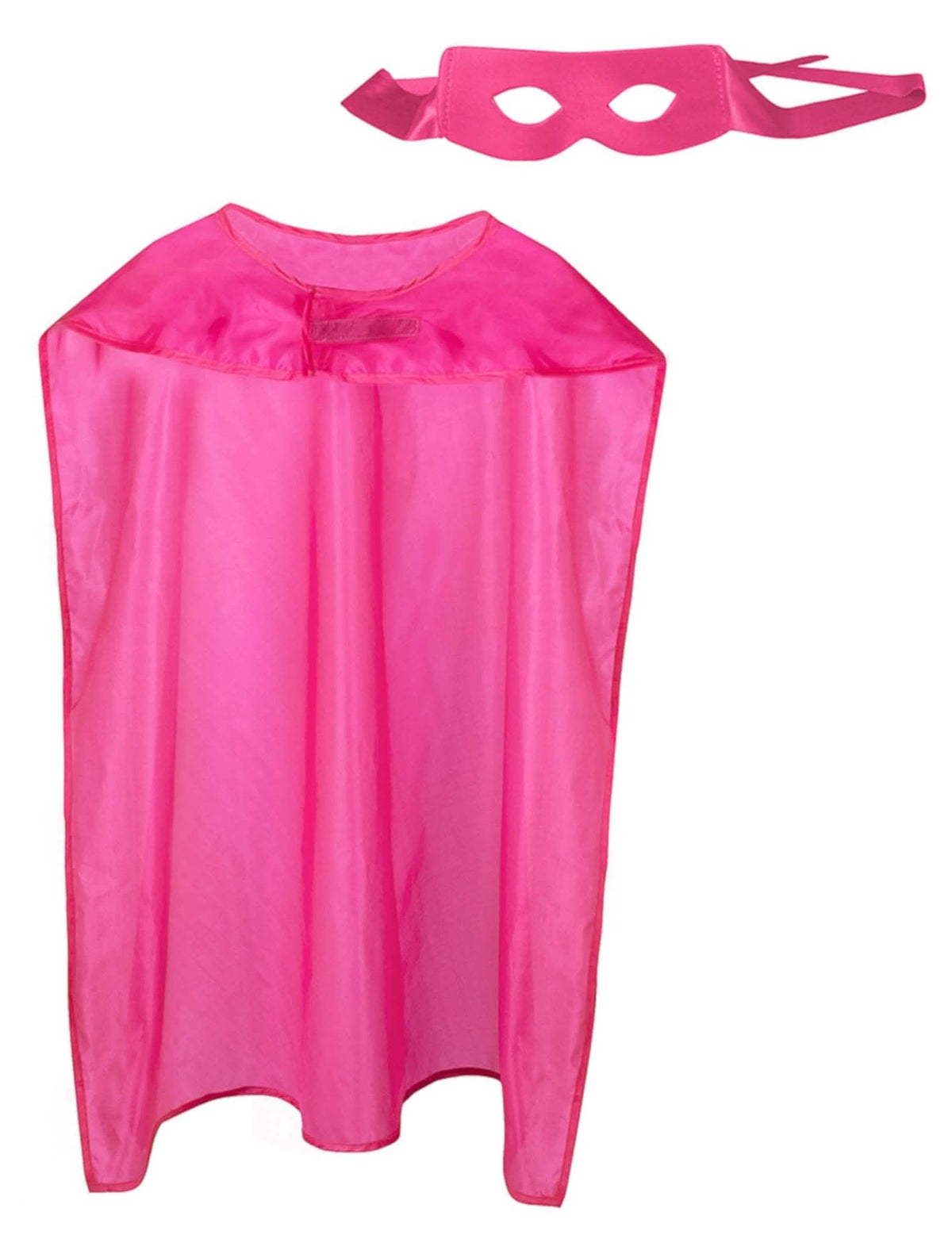 Kit super herói para adulto cor de rosa com capa e lobo