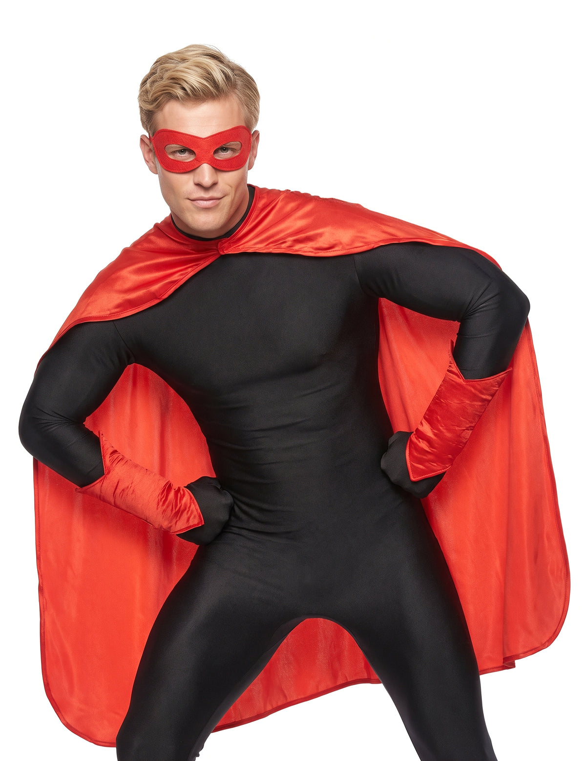 Kit super-herói vermelho adulto
