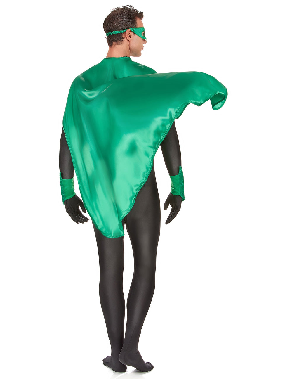 Vue de dos du kit super héros pour adulte vert