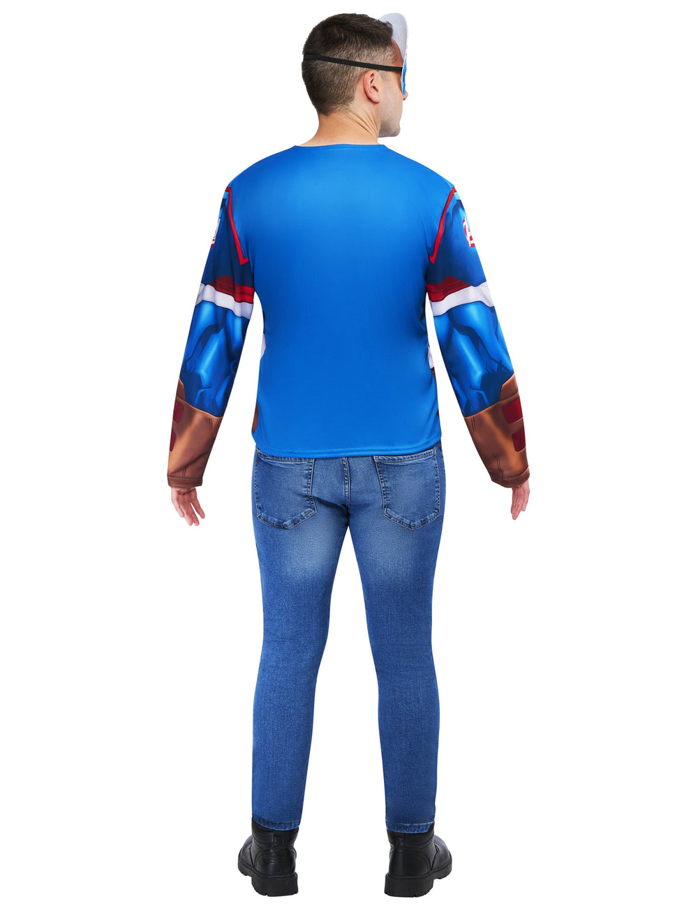 Vue de dos du kit top et masque Captain America