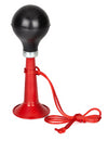Klaxon de fête pour adulte rouge et noir avec cordon