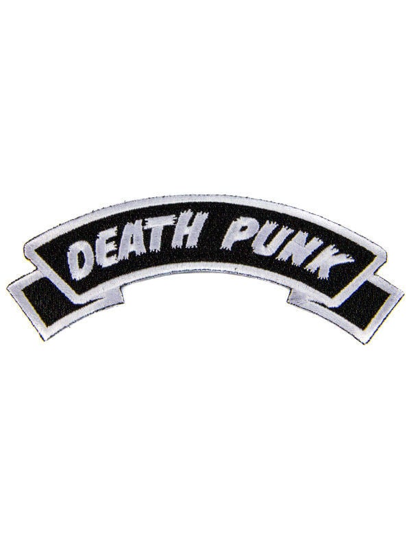 Patch Death Punk Kreepsville Gothic pour adulte noir et blanc