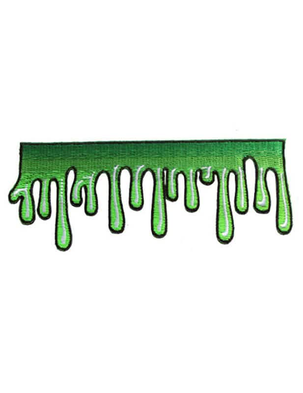 Patch zombie sang pour déguisement verde brodé