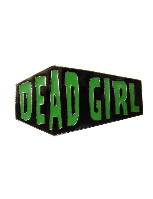 Anel de dois dedos caixão Dead Girl para mulher preto e verde