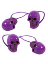 Élastiques à cheveux têtes de mort gothiques pour femme violet