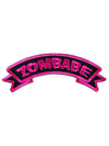 Patch Gothic Zombabe pour adulte rose et noir
