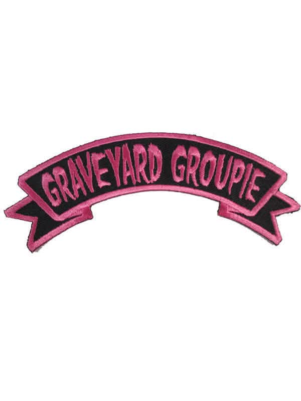 Patch Gothic Graveyard Groupie rose et noir