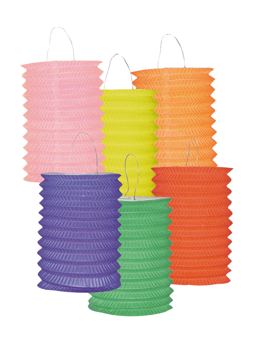 Lot de 12 lampions colorés pour la fête multicolores