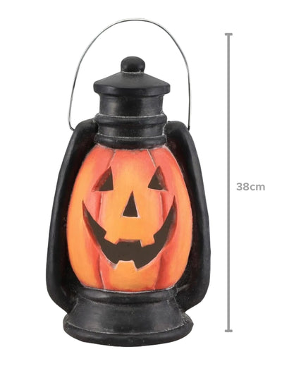 Lanterna abóbora assustadora luminosa 38 cm
