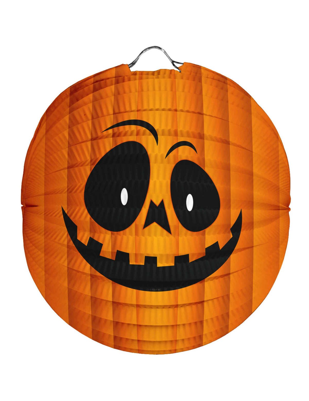 Lanterne citrouille Halloween pour décoration orange avec visage souriant