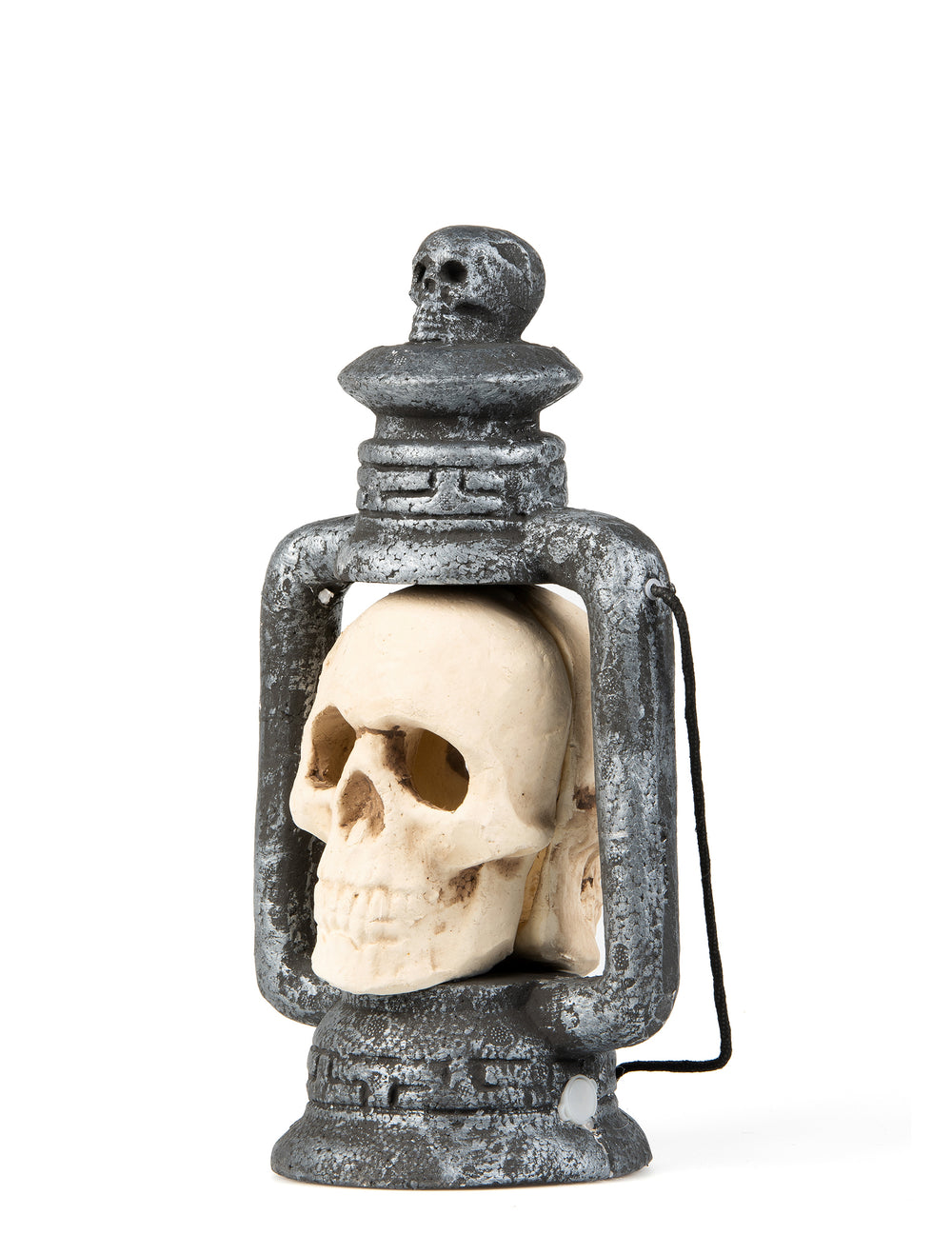 Vue de profil de la lanterne crâne Halloween