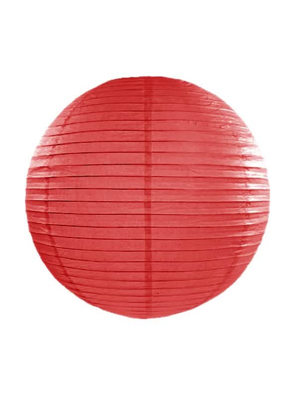 Lanterna japonesa vermelha redonda de papel