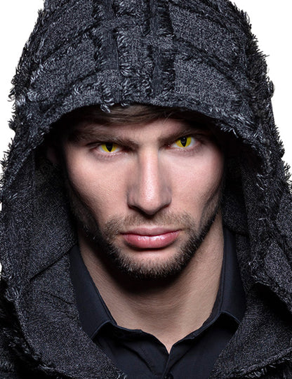 Lentilles de contact fantaisie oeil serpent pour adulte jaune