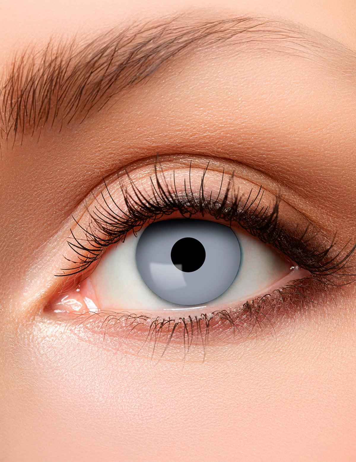 Lentilles fantaisie œil zombie Halloween pour adulte gris