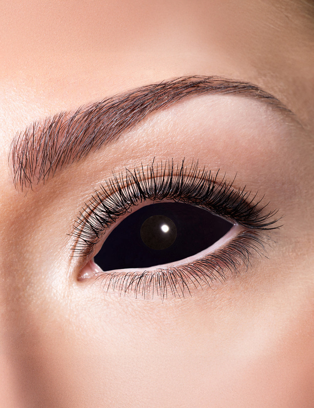 Lentilles fantaisie sclera oeil noir pour adulte noir intégral