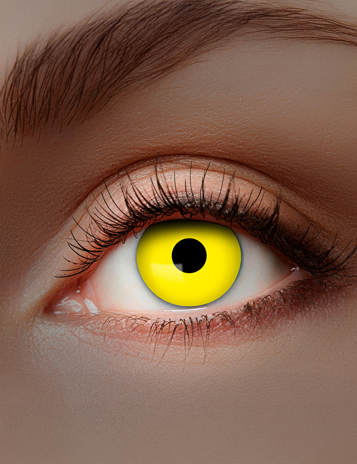 Lentilles fantaisie UV pour adulte jaune