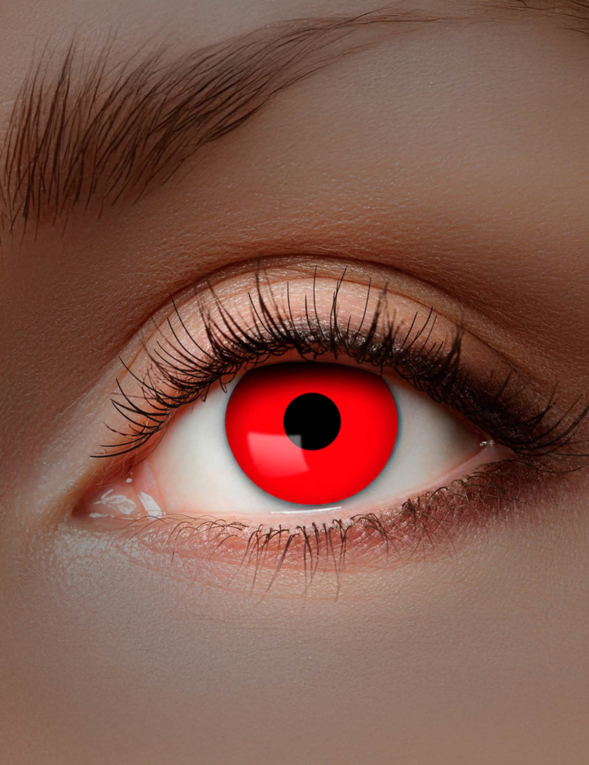 lentes fantaisie UV para adulto vermelho