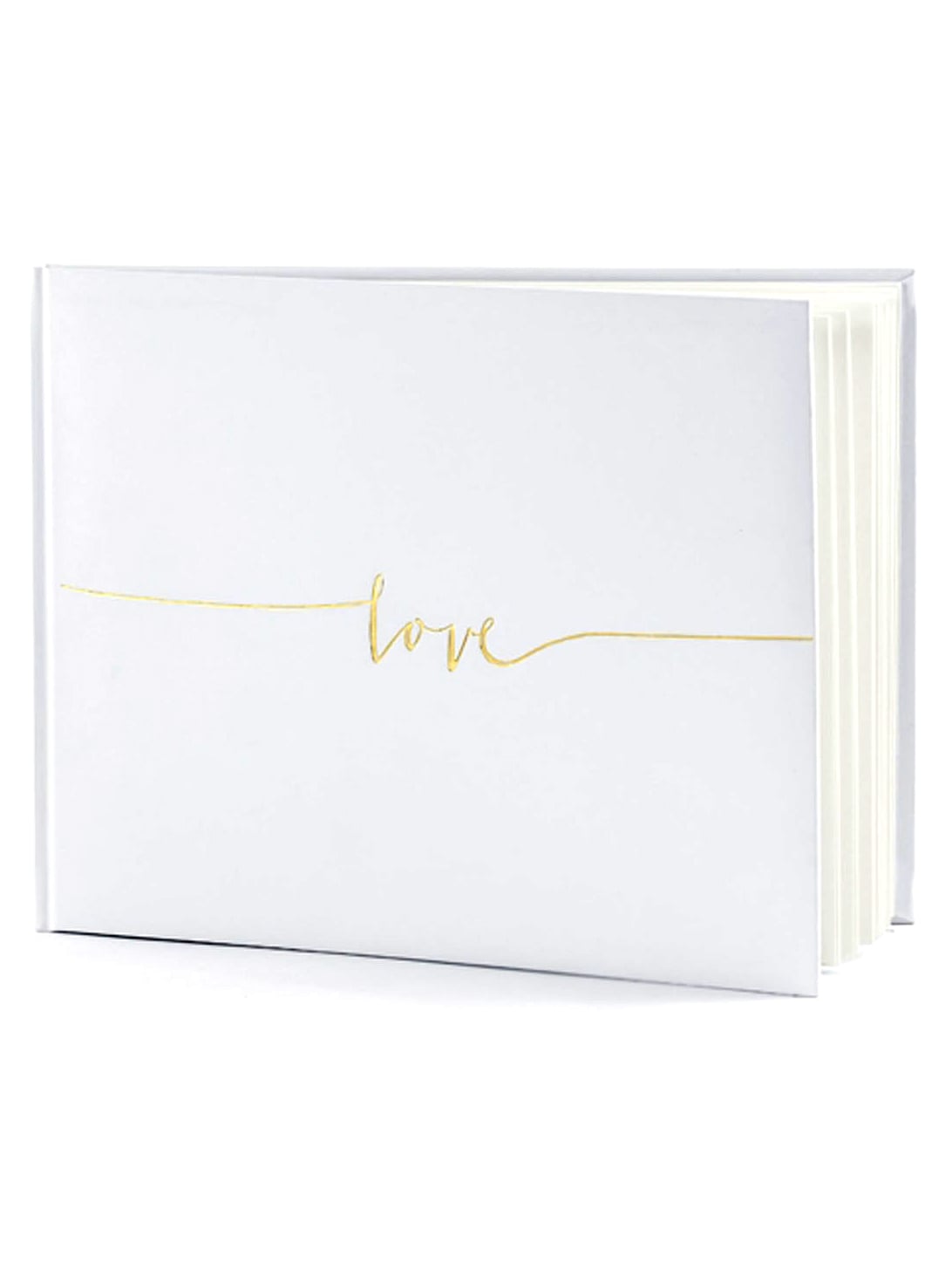 Livre d'or love blanc avec lettres dorées