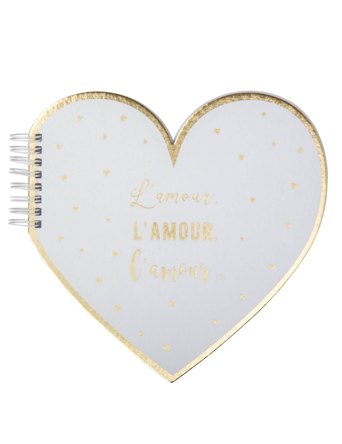 Livre d'or forme cœur l'amour pour mariage blanc et doré