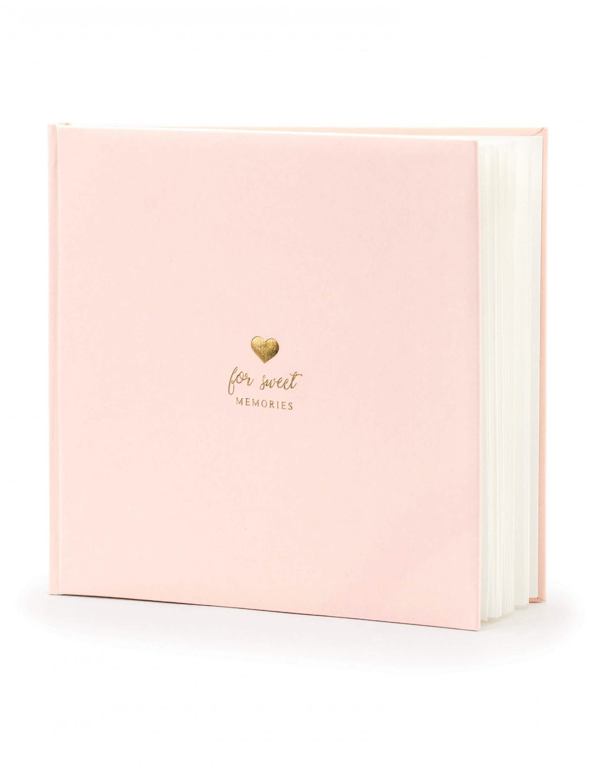 Livre d'or mariage romantique pour mariage rose poudré et or avec petit cœur doré