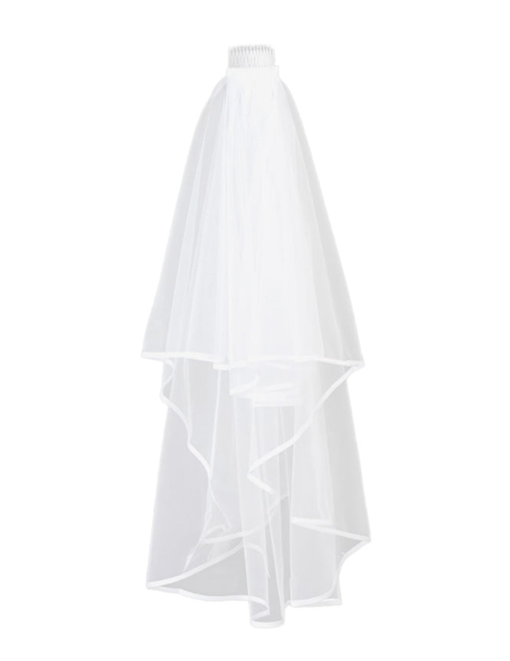 Vue d'ensemble du long voile de mariée
