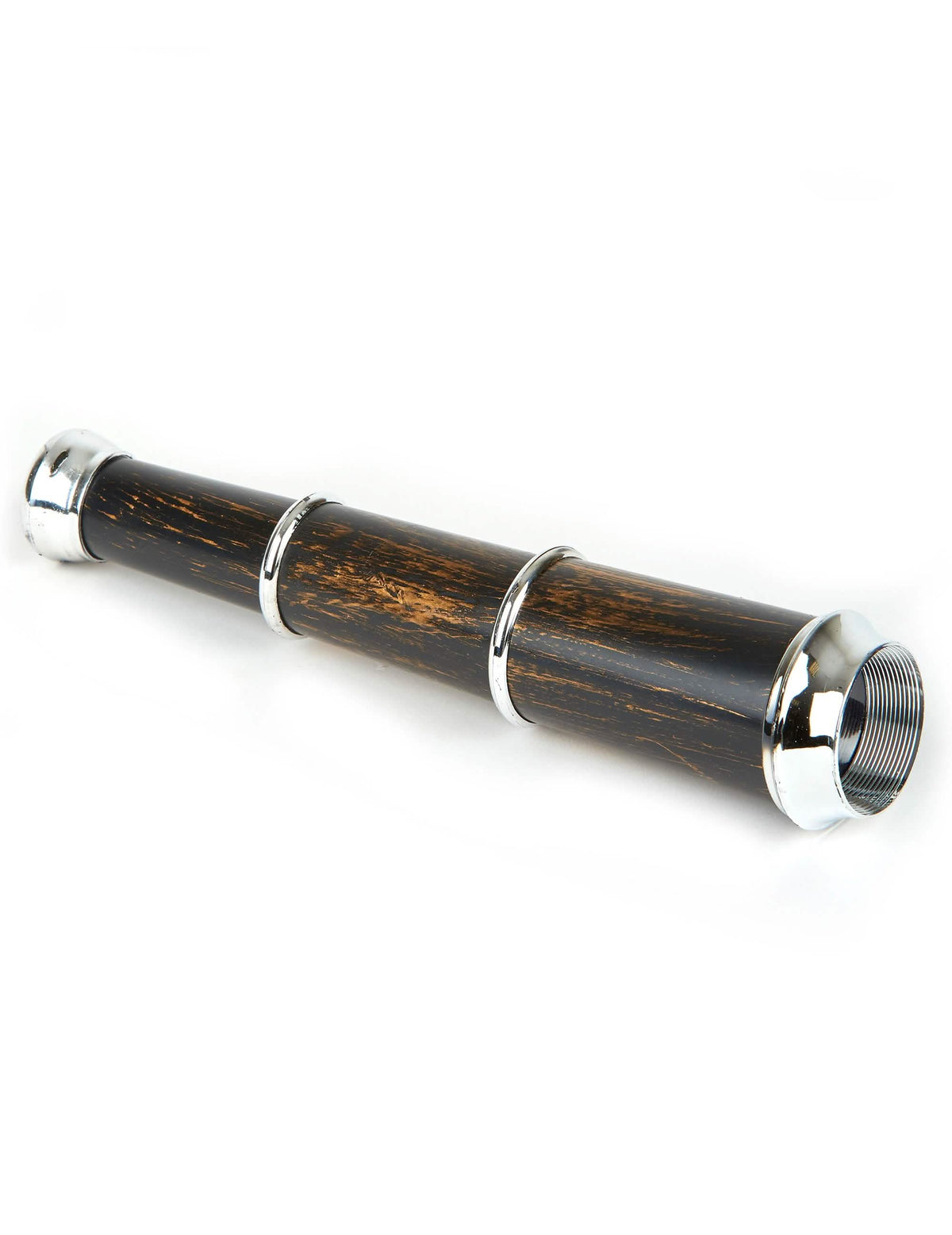 Longue vue de pirate pour adulte marron imitation bois et argenté