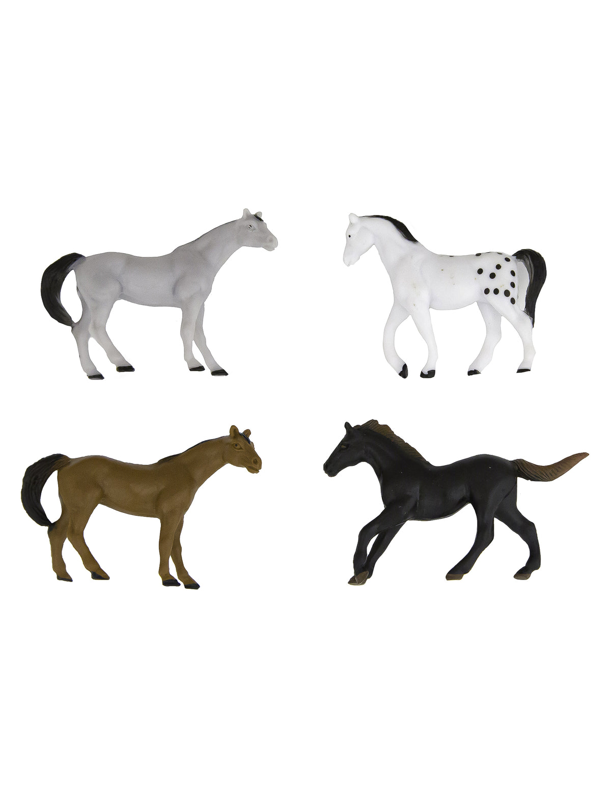 10 Figuras de cavalos de plástico
