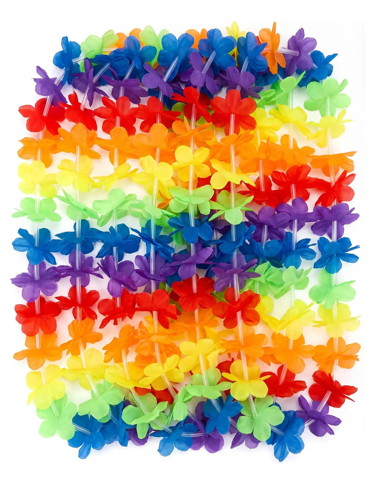 Kit de 12 Colares Havaianos de boas-vindas multicores