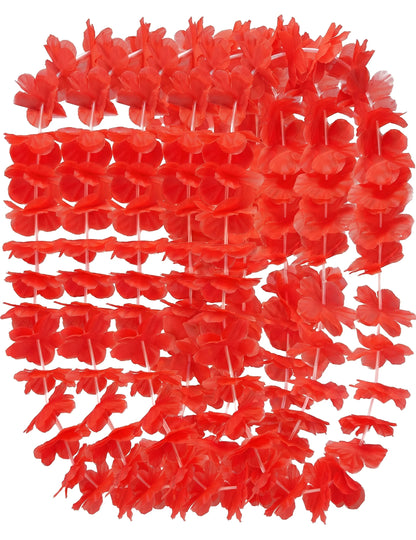 Pack de 12 colares havaianos vermelhos