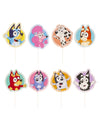 Conjunto de 16 cake toppers de papel Bluey e Bingo™