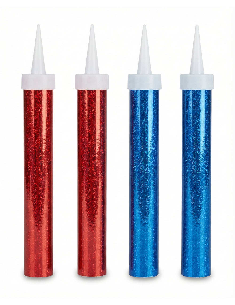Fontaines scintillantes à changement de couleur bleu et rouge pailletées