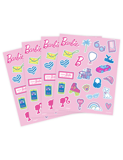 Conjunto de 4 folhas de autocolantes Barbie™
