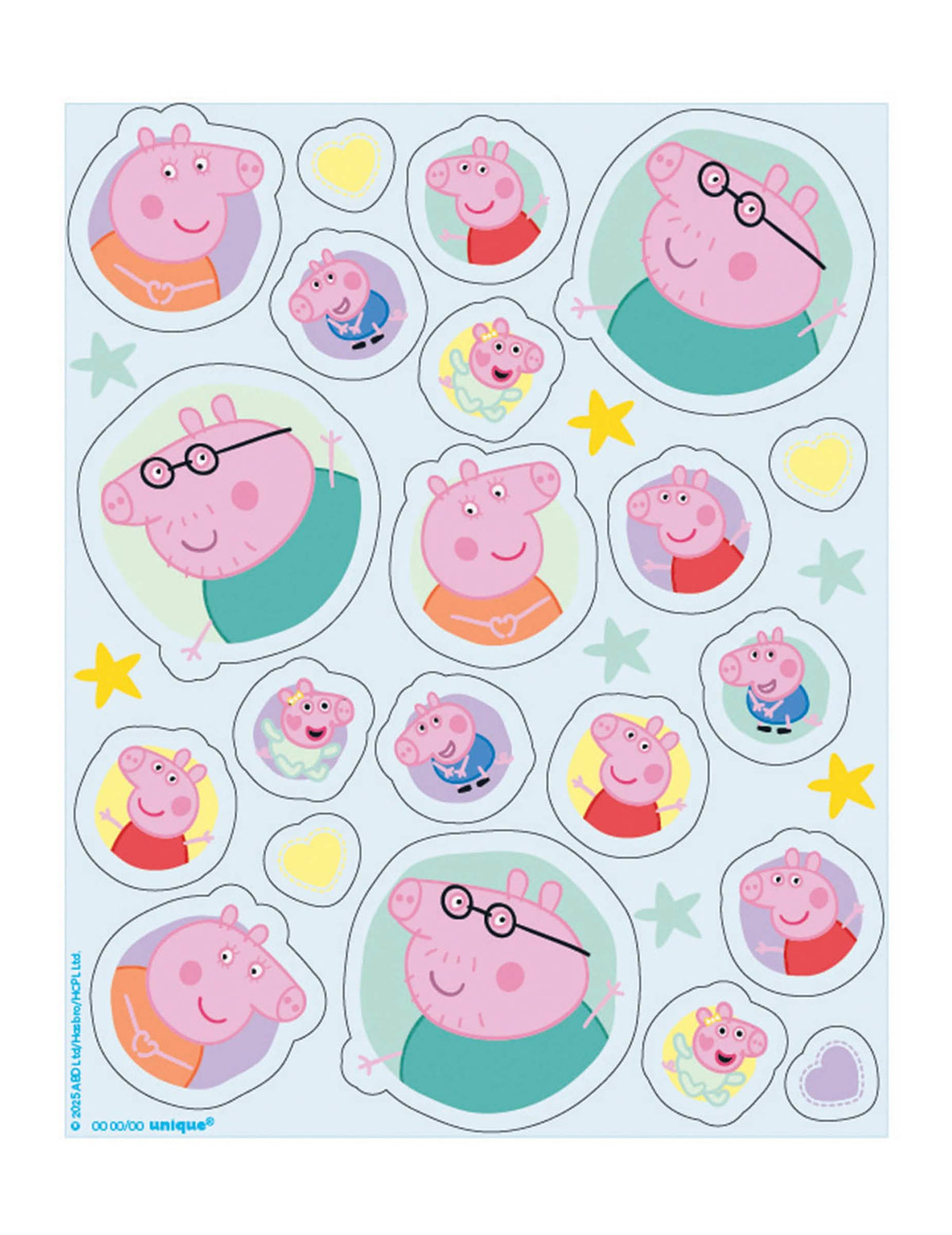 Conjunto de 4 folhas de autocolantes Peppa Pig™