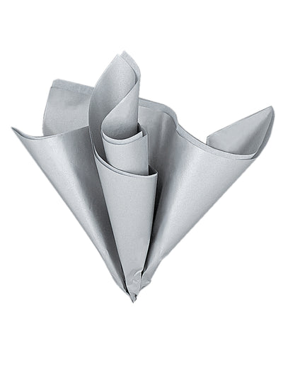 5 Folhas de papel de seda metalizado prata