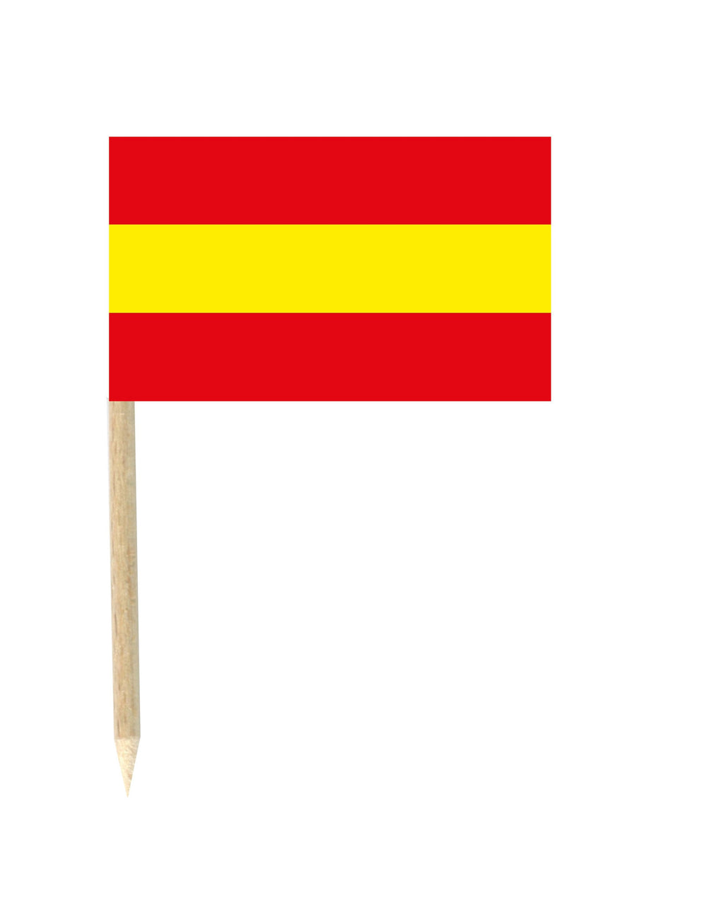 Lot de 50 drapeaux mini-piques Espagne rouge et jaune