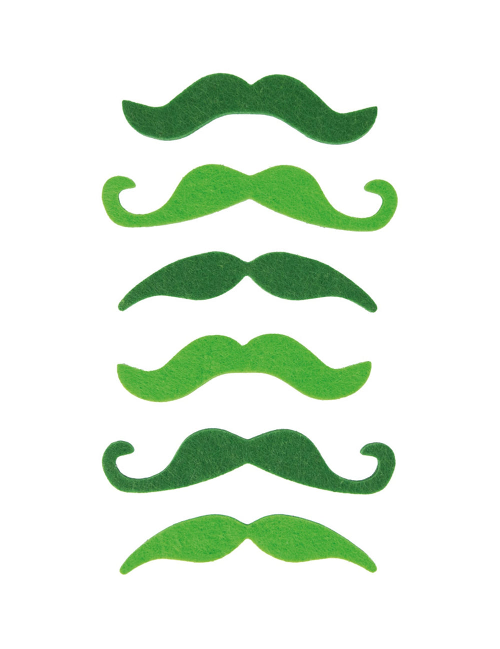 Lot de 6 moustaches Saint Patrick pour adulte vertes
