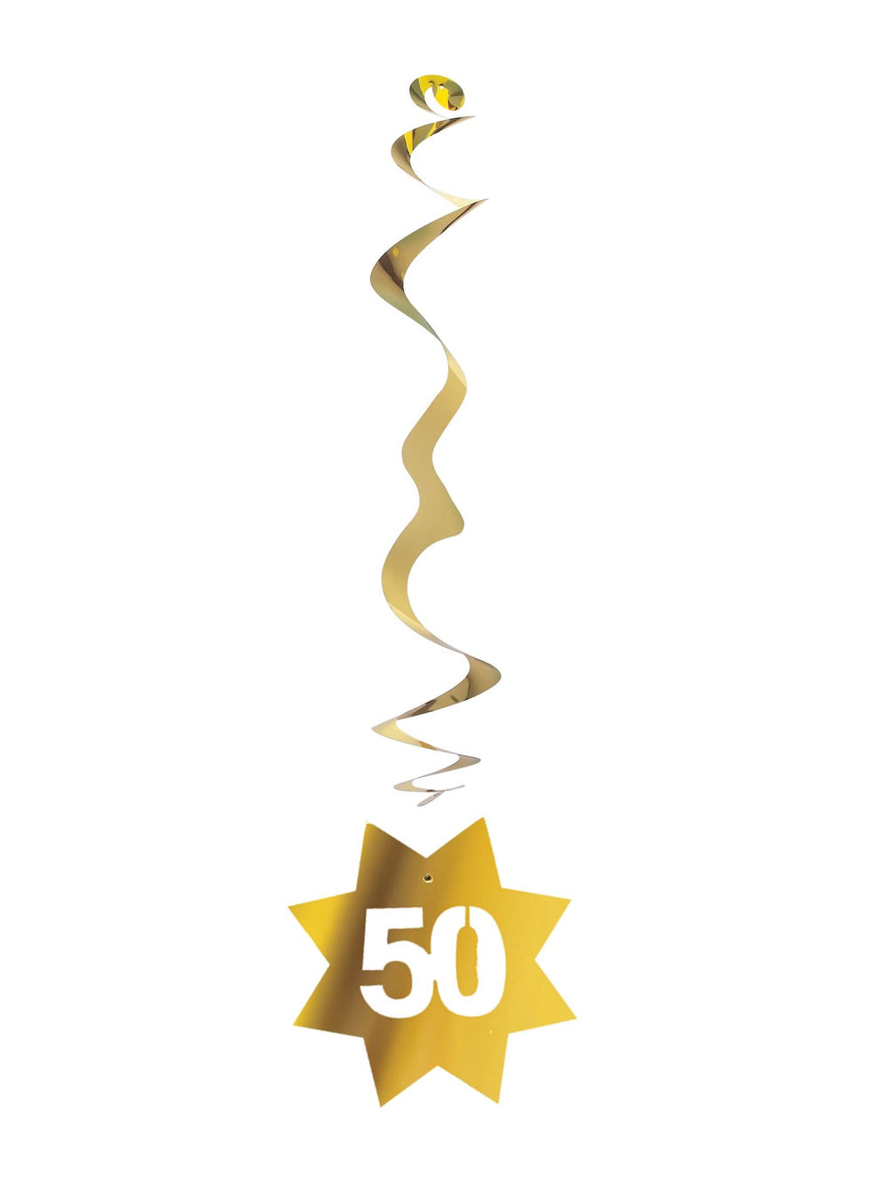 Conjunto de 6 suspensões estrelas 50 anos para aniversário dourado metalizado